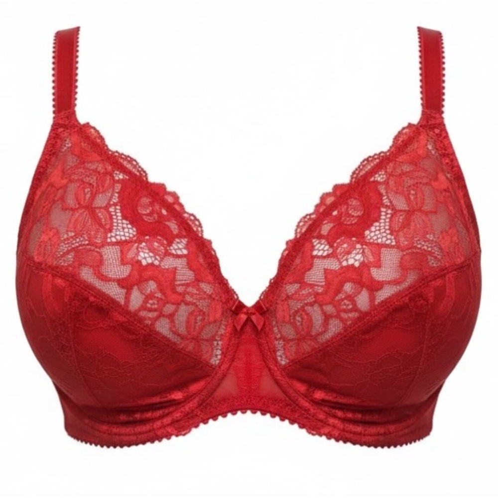 Lace Underwire Bra - Red